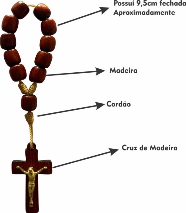 DEZENA DE MADEIRA COM CRISTO