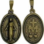 MEDALHA MILAGROSA OURO VELHO 16x27 MM MÉDIA