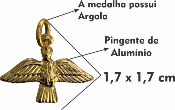MEDALHA POMBINHA DO ESPIRITO SANTO DOURADA