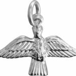 MEDALHA POMBINHA DO ESPÍRITO SANTO PRATEADA