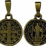 MEDALHA SÃO BENTO OURO VELHO PEQUENA 14 MM