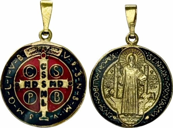 MEDALHA SÃO BENTO RESINADA 18 MM