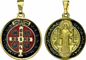 MEDALHA SÃO BENTO RESINADA 22 MM