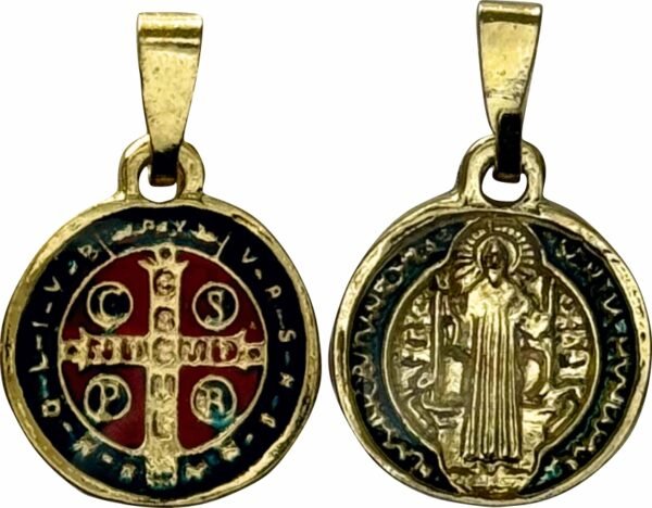 MEDALHA SÃO BENTO RESINADA 14 MM