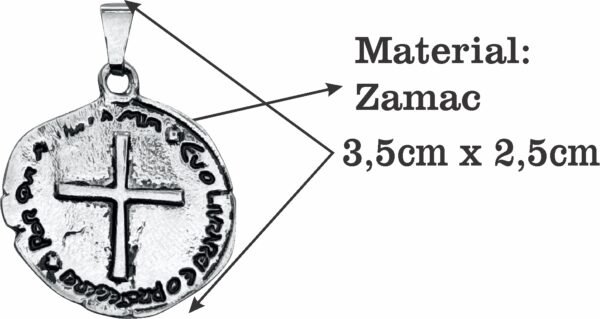 MEDALHA SÃO BENTO ORIGINAL DUAS CRUZES 25 MM