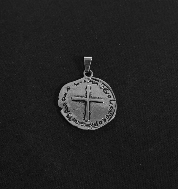 MEDALHA SÃO BENTO ORIGINAL DUAS CRUZES 25 MM