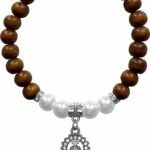 PULSEIRA MADEIRA COM PÉROLA APARECIDA