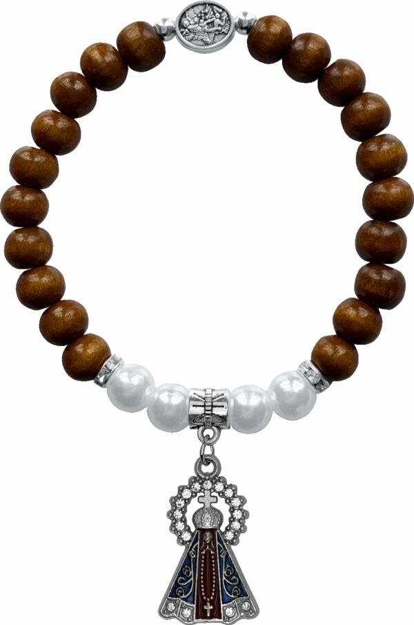 PULSEIRA MADEIRA COM PÉROLA APARECIDA