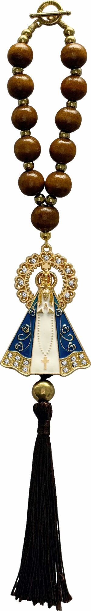 DEZENA MADEIRA PARA CARRO NOSSA SENHORA APARECIDA POM POM