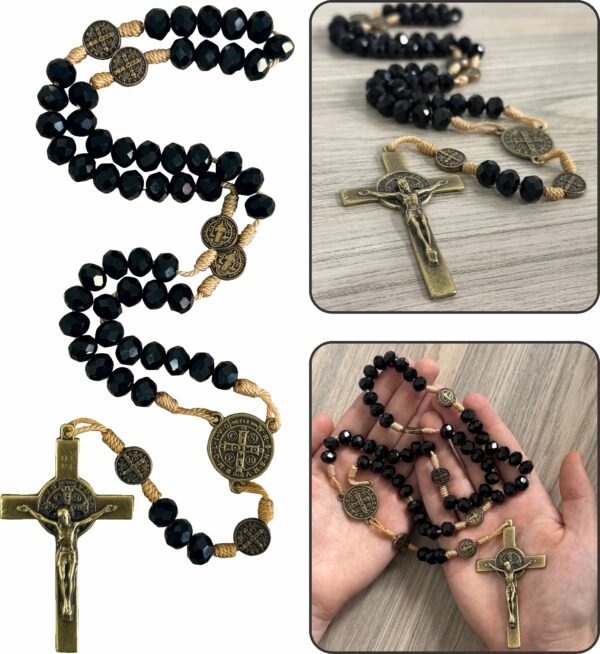 15396081366-foto-01.jpg TERÇO SÃO BENTO CRISTAL 10MM