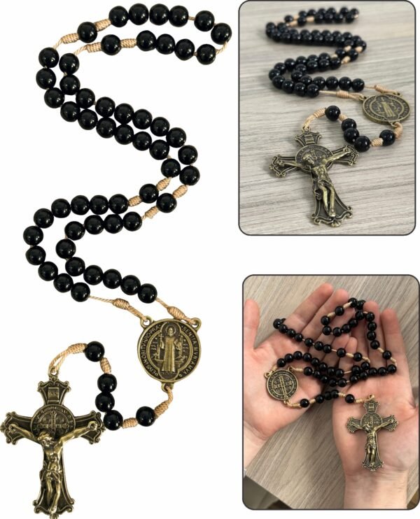 15396096241-foto-01.jpg TERÇO SÃO BENTO PRETO 10CM CRUZ GRANDE