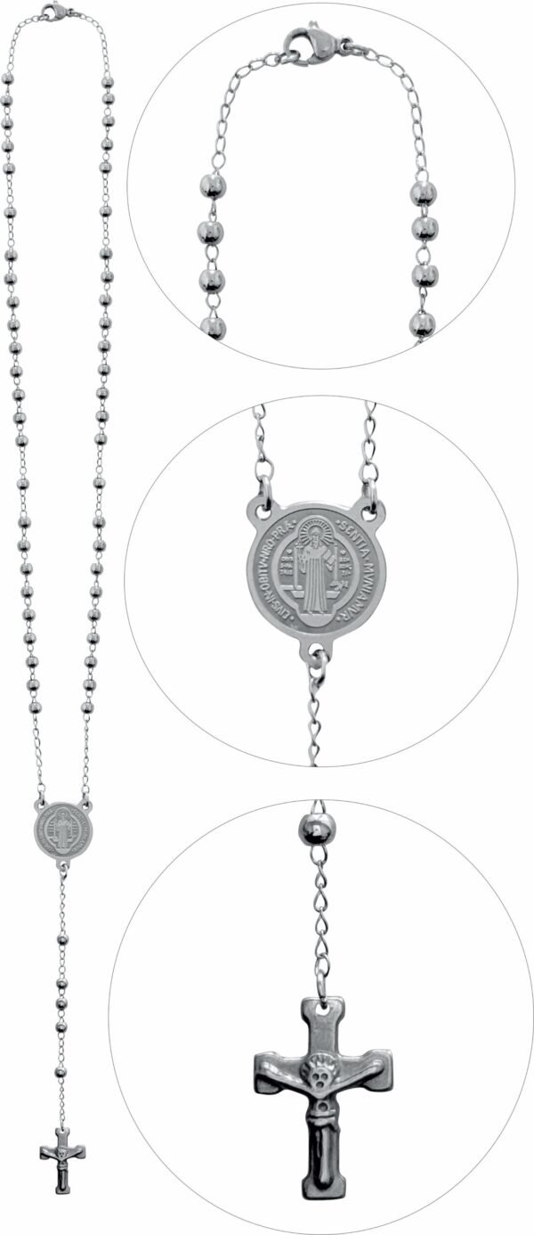 TERÇO PESCOÇO AÇO INOX 4MM