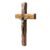 CRUCIFIXO DE MADEIRA PAREDE MOLDADA 25CM