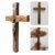 CRUCIFIXO DE MADEIRA PAREDE MOLDADA 25CM