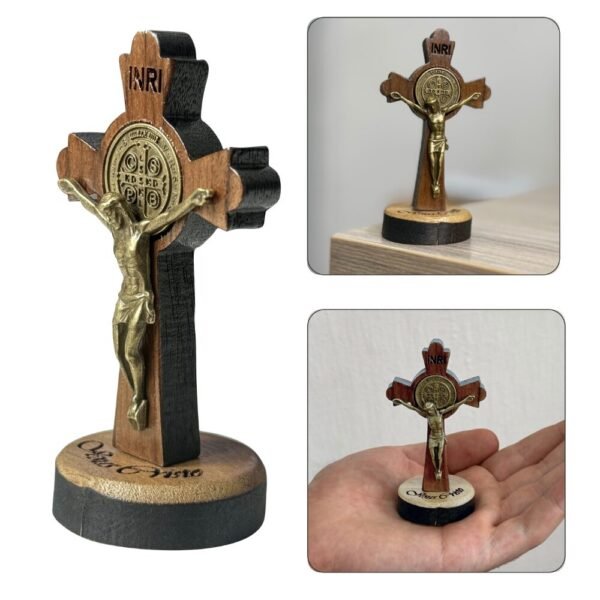 CRUCIFIXO MADEIRA 8CM MESA BIZANTINA