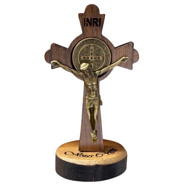 CRUCIFIXO MADEIRA 8CM MESA BIZANTINA