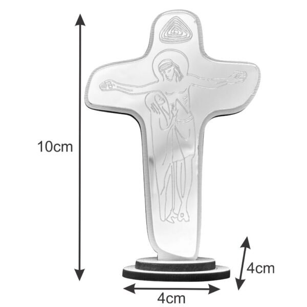 CRUCIFIXO DA UNIDADE ESPELHADO PRATA 10CM