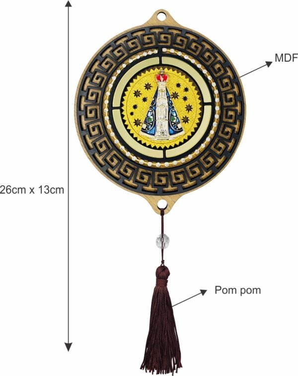 MANDALA MDF NOSSA SENHORA APARECIDA COM STRASS