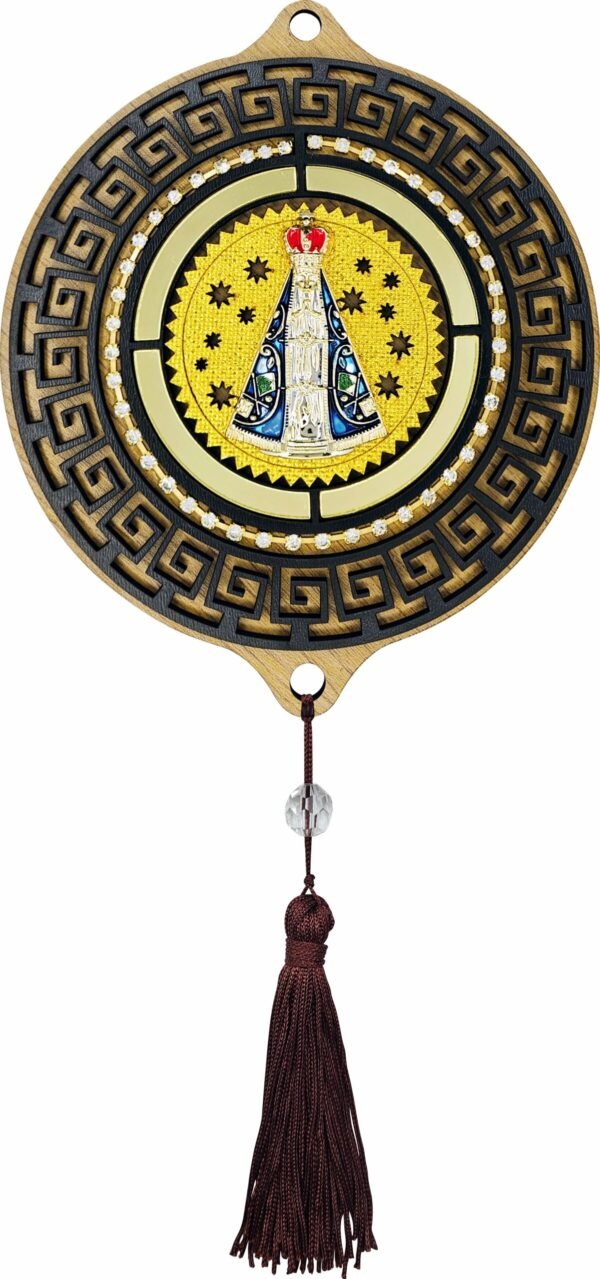 MANDALA MDF NOSSA SENHORA APARECIDA COM STRASS