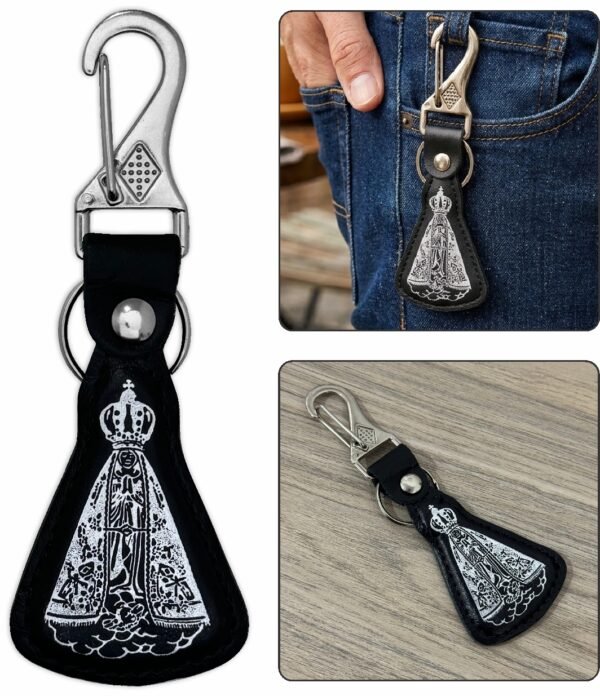 15548224262-ch-83-preto-2.jpg CHAVEIRO COURO - NOSSA SENHORA APARECIDA
