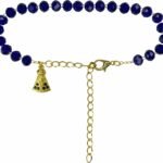PULSEIRA PEDRA AZUL F OURO NOSSA SENHORA APARECIDA