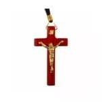 Cordao Com Cruz  De Madeira Grande