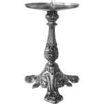 Castiçal Candelabro 7 Dias Alto Prata Envelhecida 21X12 Cm