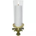 Kit Castiçal Candelabro Baixo Ouro Velho Com Donzela Porta Vela