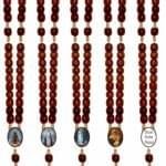 Terço Madeira Com Santo No Triangulo