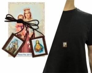 Escapulário De Tecido Original Médio 2 X 2,5 Cm