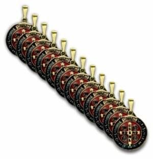 15414560755-foto-01.jpg Kit 10Un Medalha São Bento Resinada 18 Mm