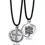 CORDÃO C MEDALHA S BENTO DUAS CRUZES ORIGINAL