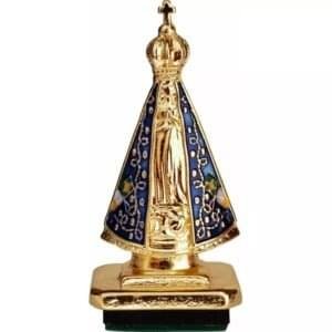IMAGEM APARECIDA DOURADO  METAL 6,5CM COM ADESIVO