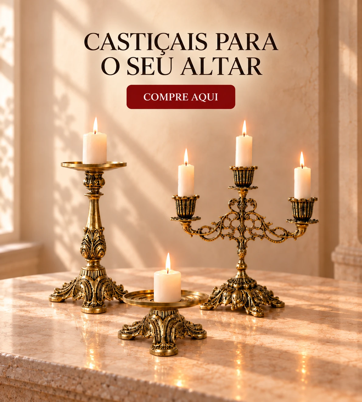 Banner de Castiçais para o seu altar