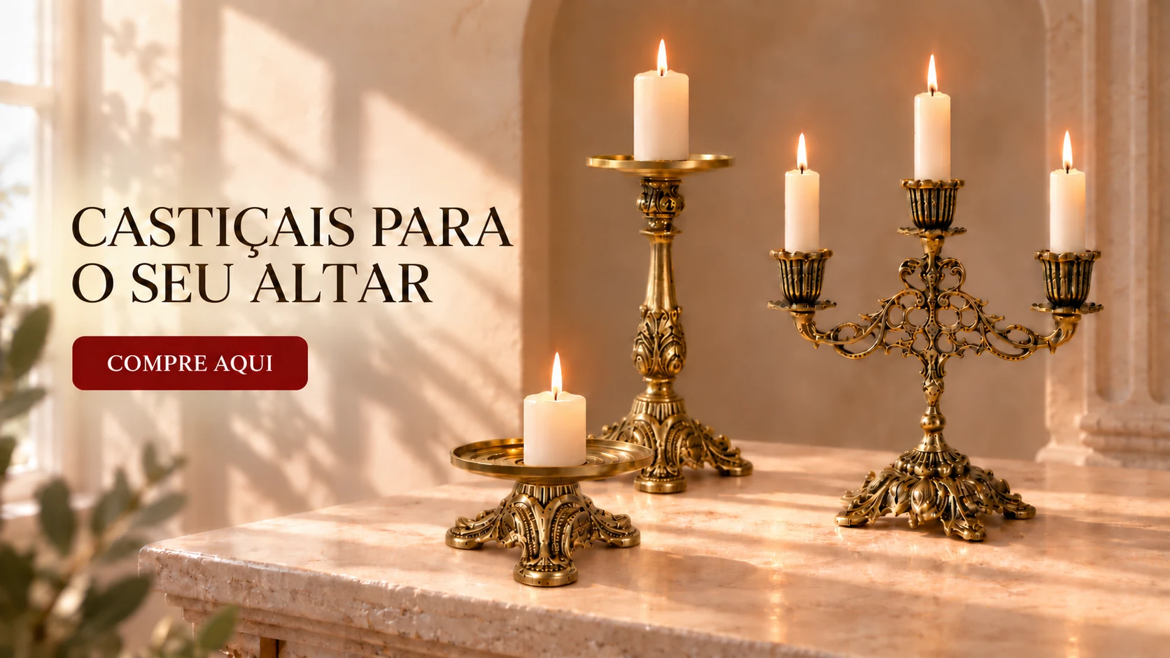 Banner de Castiçais para o seu altar